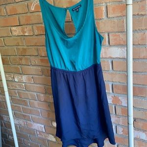 American Eagle Teal & Navy High-Low Dress - Small